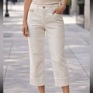 Guess Cream Ankle Cropped Jeans
